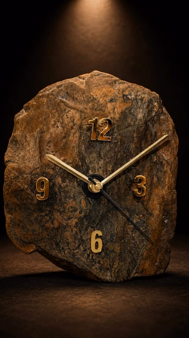 Rustic Granite Stone Clock
